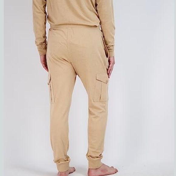 Outdoor Life Beige Jersey Knit Cargo Joggers - Picture 4 of 4